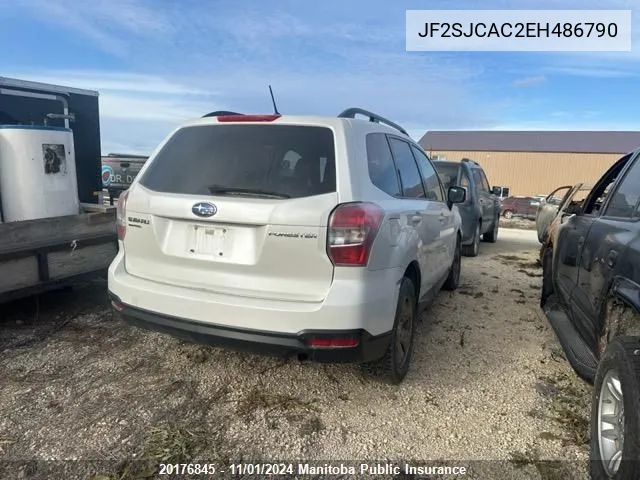 2014 Subaru Forester 2.5I VIN: JF2SJCAC2EH486790 Lot: 20176845