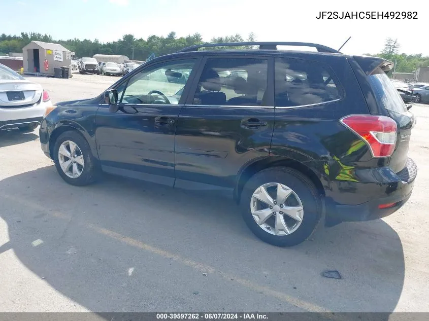 2014 Subaru Forester 2.5I Limited VIN: JF2SJAHC5EH492982 Lot: 39597262