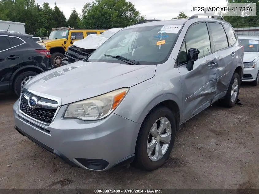 2014 Subaru Forester 2.5I Premium VIN: JF2SJADCXEH417376 Lot: 39872488