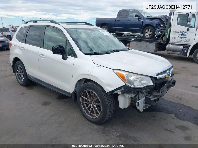 2014 Subaru Forester 2.5I Premium VIN: JF2SJAGC8EH412771 Lot: 40090602