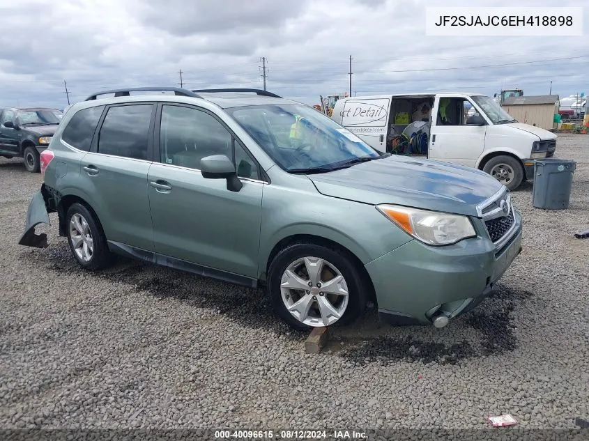 2014 Subaru Forester 2.5I Limited VIN: JF2SJAJC6EH418898 Lot: 40096615