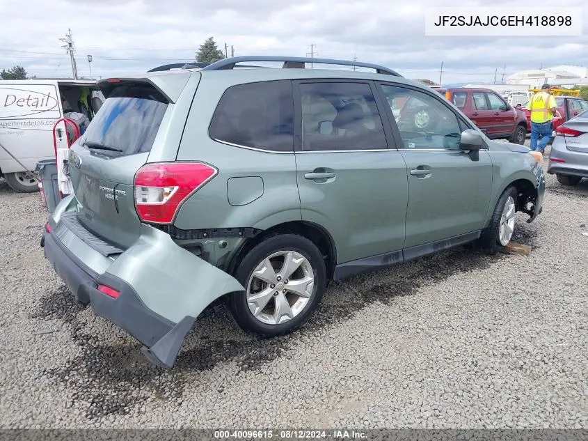 2014 Subaru Forester 2.5I Limited VIN: JF2SJAJC6EH418898 Lot: 40096615