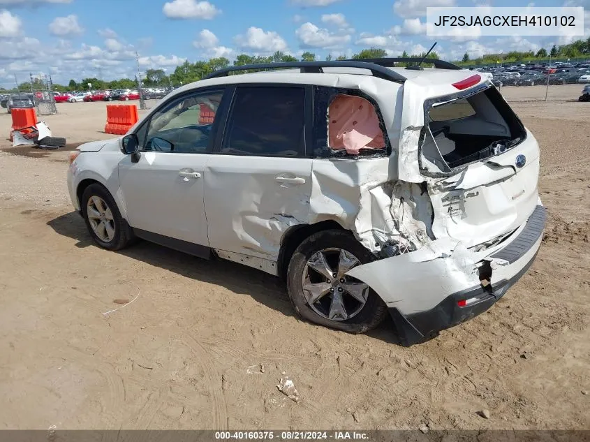 2014 Subaru Forester 2.5I Premium VIN: JF2SJAGCXEH410102 Lot: 40160375