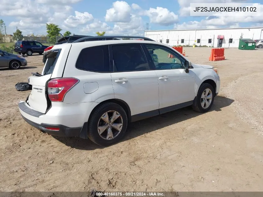 2014 Subaru Forester 2.5I Premium VIN: JF2SJAGCXEH410102 Lot: 40160375