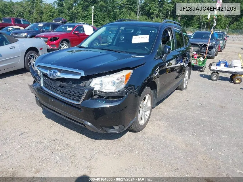 2014 Subaru Forester 2.5I Limited VIN: JF2SJAJC4EH421203 Lot: 40164803