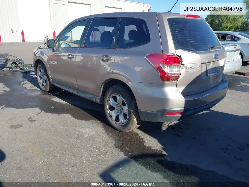 2014 Subaru Forester 2.5I VIN: JF2SJAAC3EH404795 Lot: 40173967