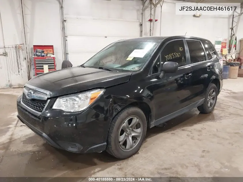 2014 Subaru Forester 2.5I VIN: JF2SJAAC0EH461617 Lot: 40185580