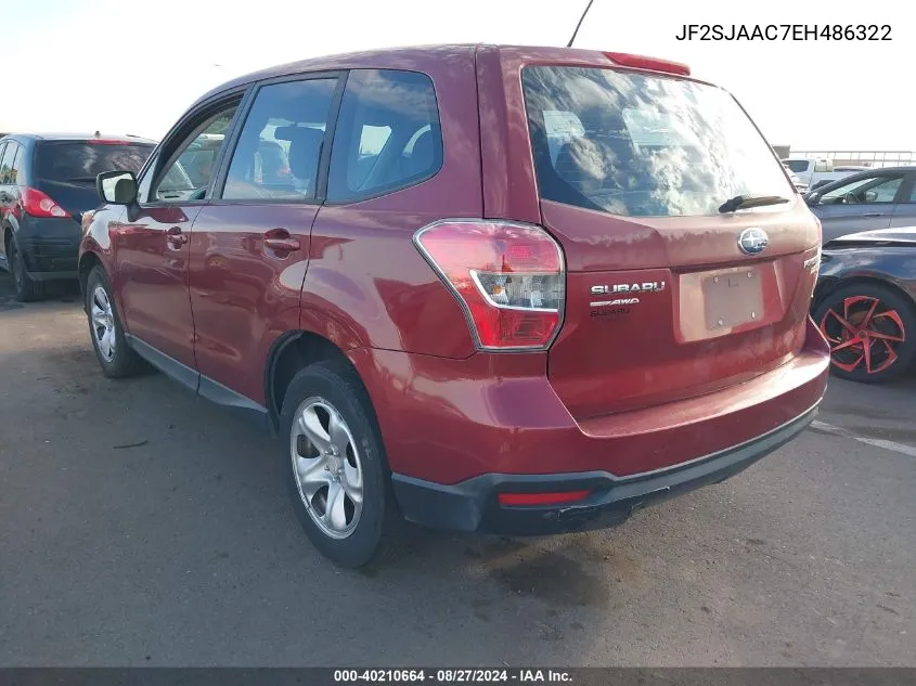 JF2SJAAC7EH486322 2014 Subaru Forester 2.5I