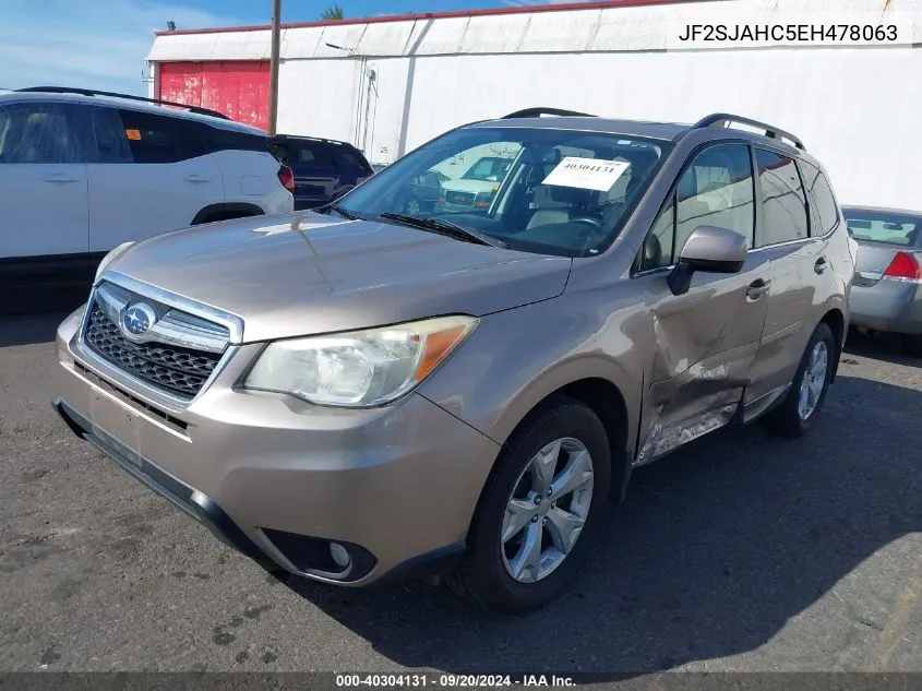 2014 Subaru Forester 2.5I Limited VIN: JF2SJAHC5EH478063 Lot: 40304131