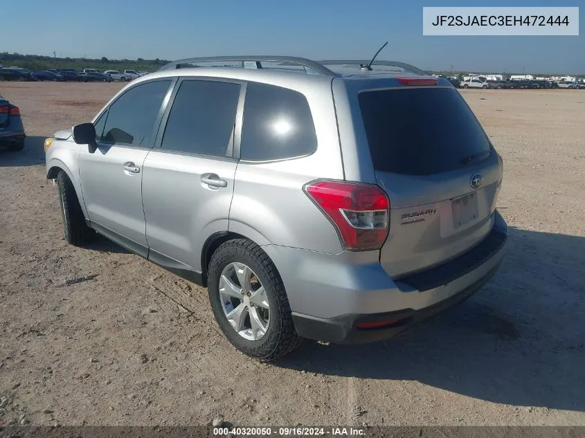 2014 Subaru Forester 2.5I Premium VIN: JF2SJAEC3EH472444 Lot: 40320050