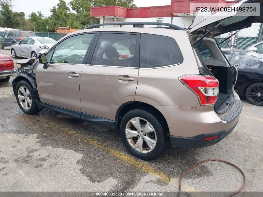 2014 Subaru Forester 2.5I Limited VIN: JF2SJAHC0EH498754 Lot: 40332329