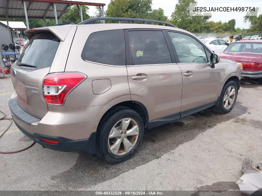 2014 Subaru Forester 2.5I Limited VIN: JF2SJAHC0EH498754 Lot: 40332329