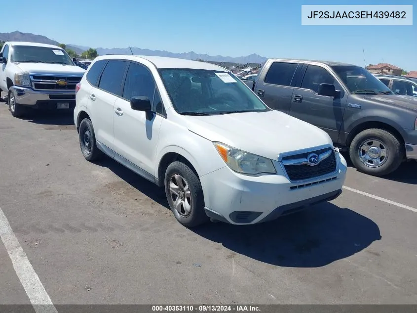 2014 Subaru Forester 2.5I VIN: JF2SJAAC3EH439482 Lot: 40353110