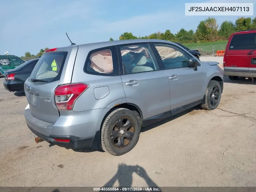 JF2SJAACXEH407113 2014 Subaru Forester 2.5I