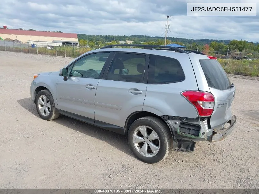 2014 Subaru Forester 2.5I Premium VIN: JF2SJADC6EH551477 Lot: 40370195