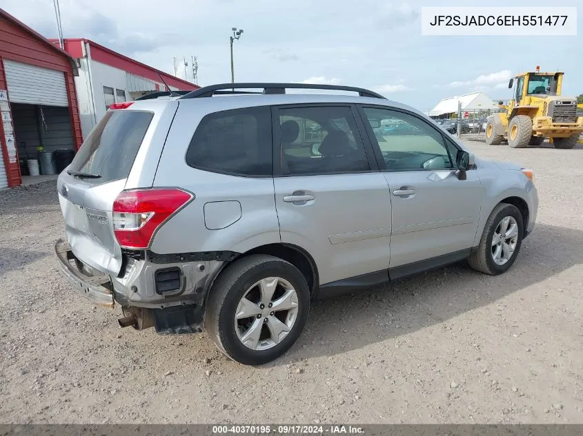 2014 Subaru Forester 2.5I Premium VIN: JF2SJADC6EH551477 Lot: 40370195