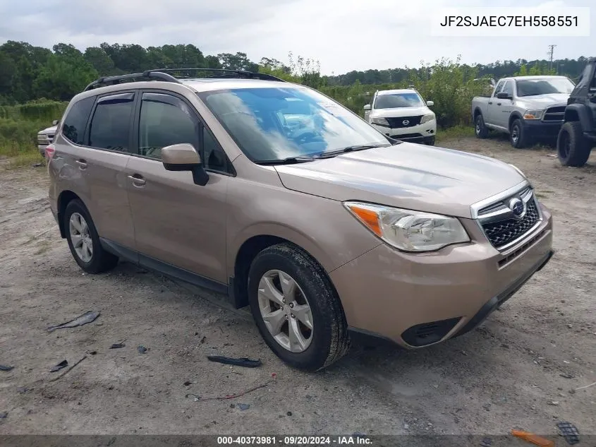 JF2SJAEC7EH558551 2014 Subaru Forester 2.5I Premium