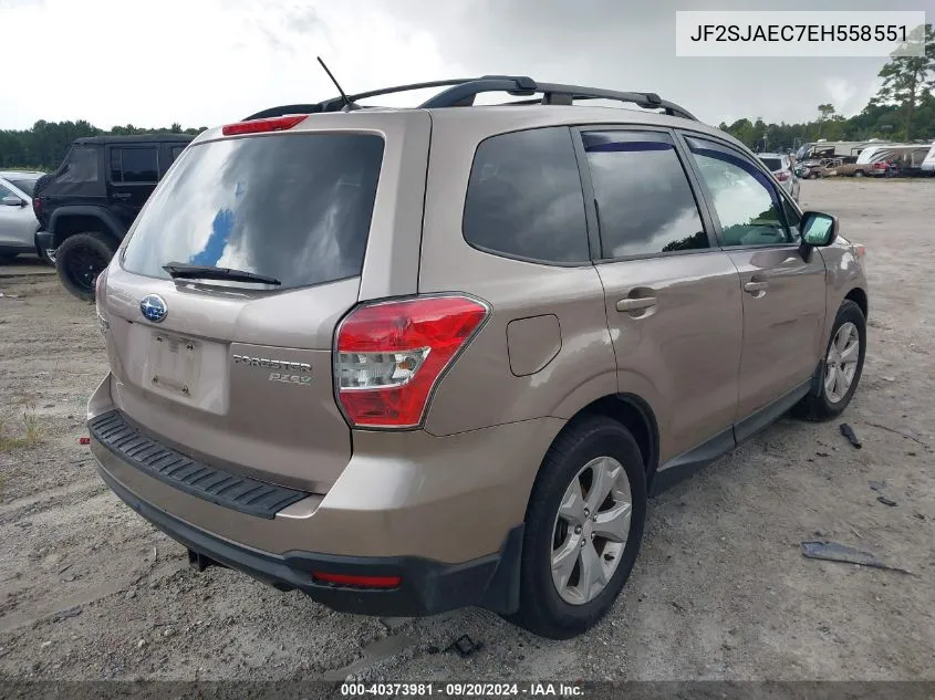 JF2SJAEC7EH558551 2014 Subaru Forester 2.5I Premium