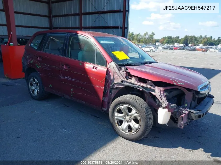 2014 Subaru Forester 2.5I VIN: JF2SJAAC9EH547217 Lot: 40375679