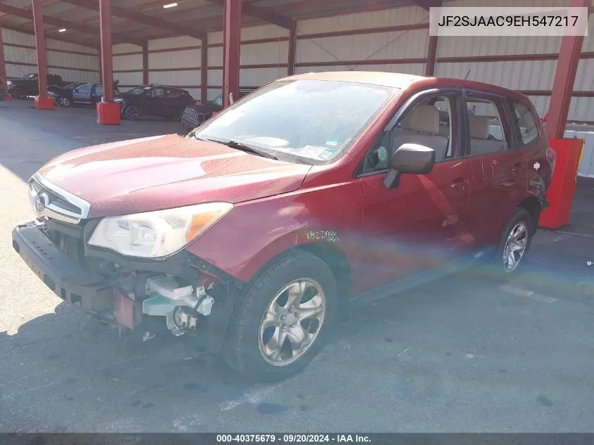 2014 Subaru Forester 2.5I VIN: JF2SJAAC9EH547217 Lot: 40375679