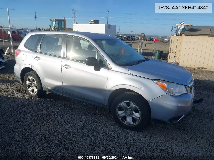 JF2SJAACXEH414840 2014 Subaru Forester 2.5I