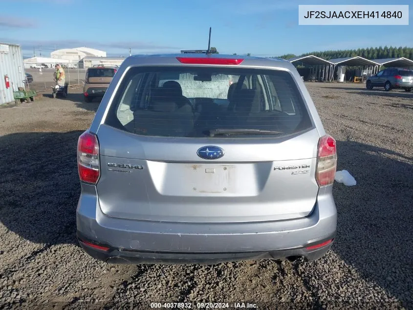 JF2SJAACXEH414840 2014 Subaru Forester 2.5I