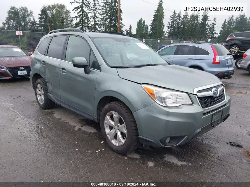 2014 Subaru Forester 2.5I Limited VIN: JF2SJAHC5EH402939 Lot: 40380018