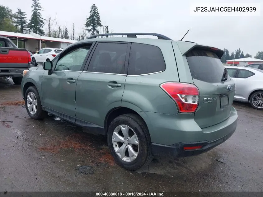 2014 Subaru Forester 2.5I Limited VIN: JF2SJAHC5EH402939 Lot: 40380018