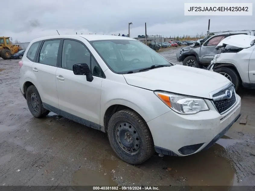 JF2SJAAC4EH425042 2014 Subaru Forester 2.5I