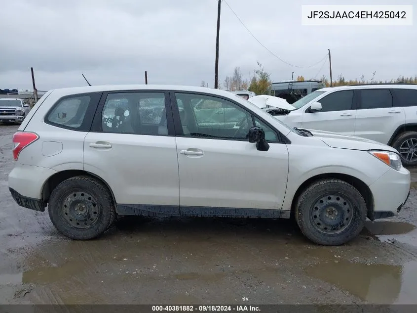 JF2SJAAC4EH425042 2014 Subaru Forester 2.5I