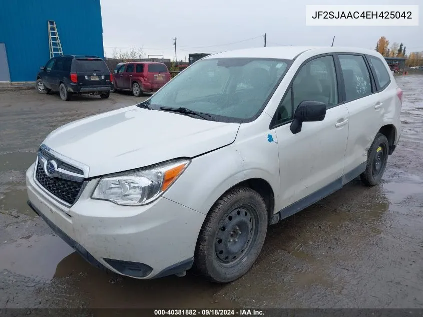 JF2SJAAC4EH425042 2014 Subaru Forester 2.5I