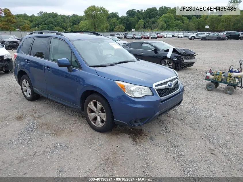 2014 Subaru Forester 2.5I Premium VIN: JF2SJAEC4EH436486 Lot: 40390921