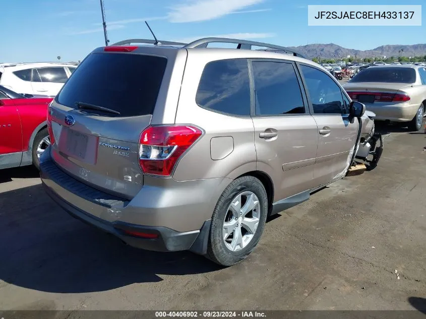 2014 Subaru Forester 2.5I Premium VIN: JF2SJAEC8EH433137 Lot: 40406902