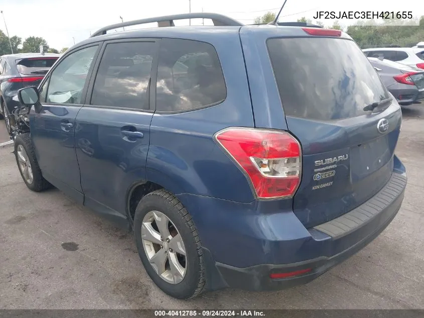 2014 Subaru Forester 2.5I Premium VIN: JF2SJAEC3EH421655 Lot: 40412785