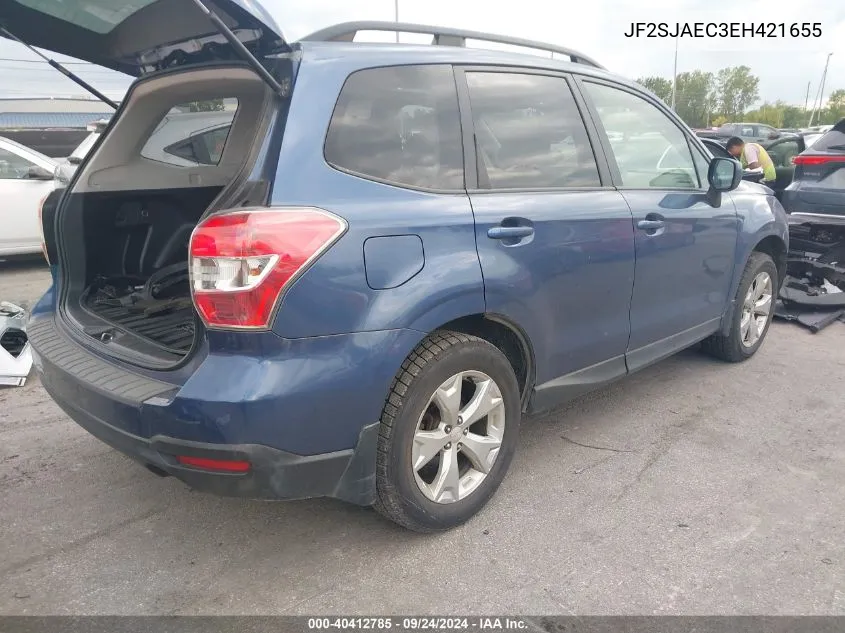 2014 Subaru Forester 2.5I Premium VIN: JF2SJAEC3EH421655 Lot: 40412785