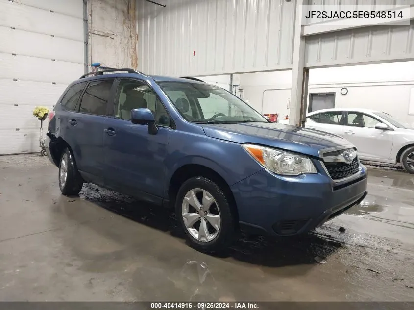 2014 Subaru Forester 2.5I Premium VIN: JF2SJACC5EG548514 Lot: 40414916