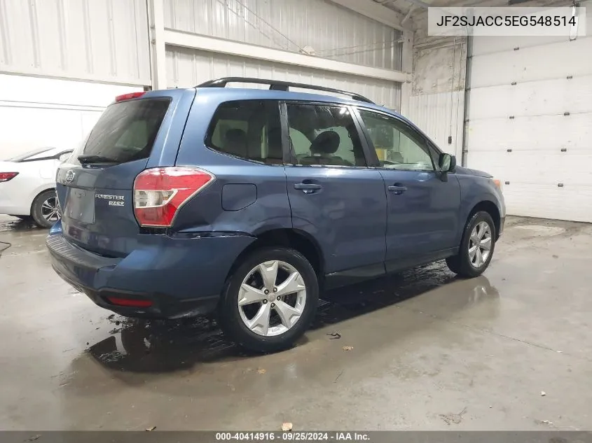 2014 Subaru Forester 2.5I Premium VIN: JF2SJACC5EG548514 Lot: 40414916