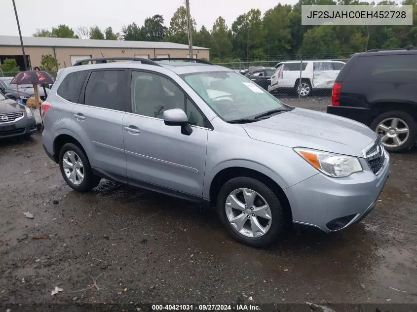 2014 Subaru Forester 2.5I Limited VIN: JF2SJAHC0EH452728 Lot: 40421031