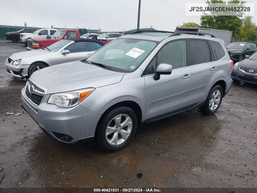 2014 Subaru Forester 2.5I Limited VIN: JF2SJAHC0EH452728 Lot: 40421031