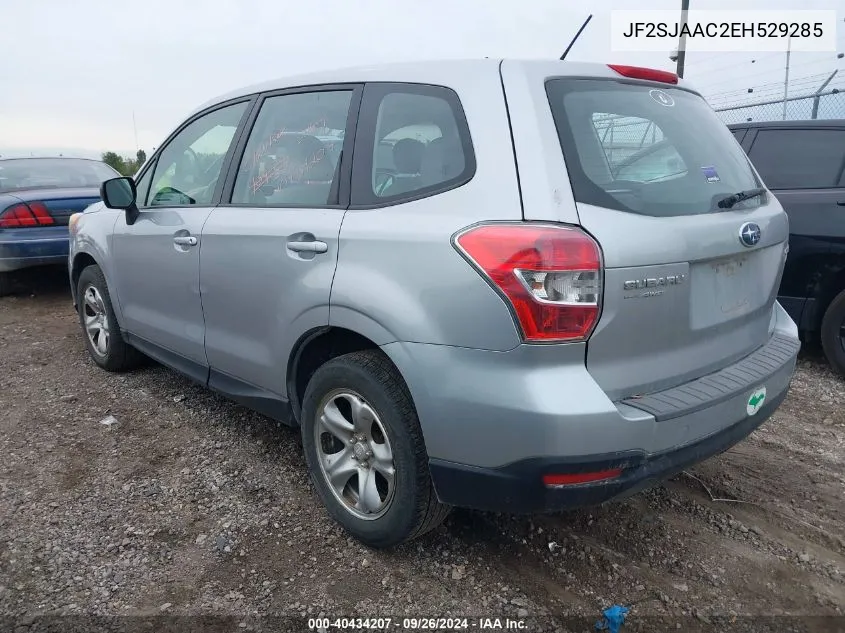 2014 Subaru Forester 2.5I VIN: JF2SJAAC2EH529285 Lot: 40434207