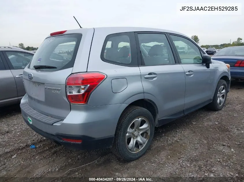 2014 Subaru Forester 2.5I VIN: JF2SJAAC2EH529285 Lot: 40434207