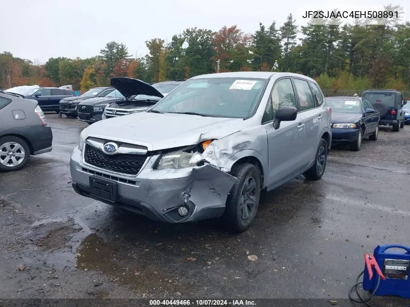 2014 Subaru Forester 2.5I VIN: JF2SJAAC4EH508891 Lot: 40449466