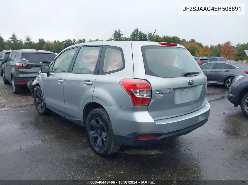 2014 Subaru Forester 2.5I VIN: JF2SJAAC4EH508891 Lot: 40449466