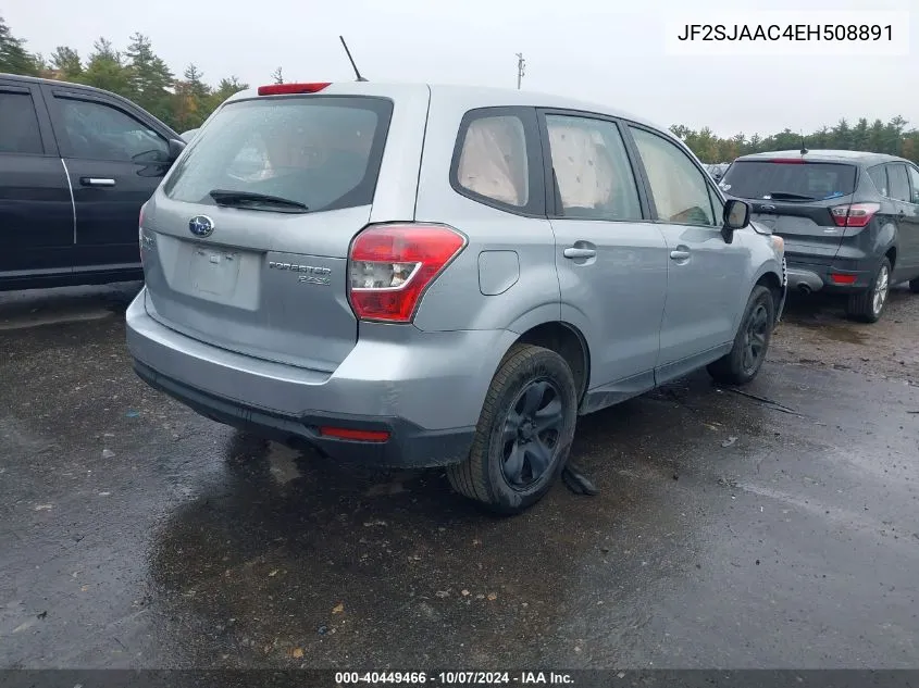 2014 Subaru Forester 2.5I VIN: JF2SJAAC4EH508891 Lot: 40449466