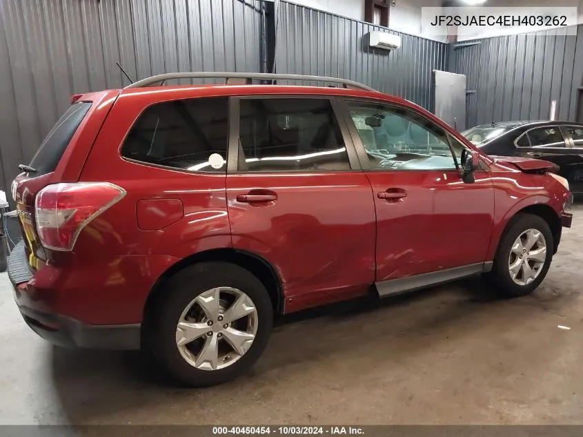 2014 Subaru Forester 2.5I Premium VIN: JF2SJAEC4EH403262 Lot: 40450454