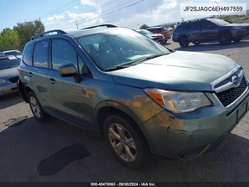 2014 Subaru Forester 2.5I Premium VIN: JF2SJAGC6EH497559 Lot: 40470063