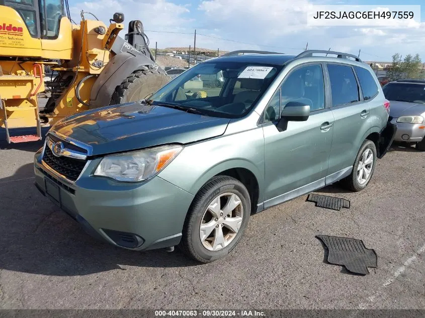 2014 Subaru Forester 2.5I Premium VIN: JF2SJAGC6EH497559 Lot: 40470063