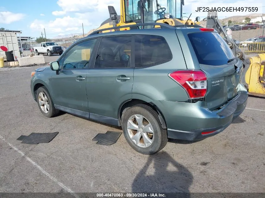 2014 Subaru Forester 2.5I Premium VIN: JF2SJAGC6EH497559 Lot: 40470063