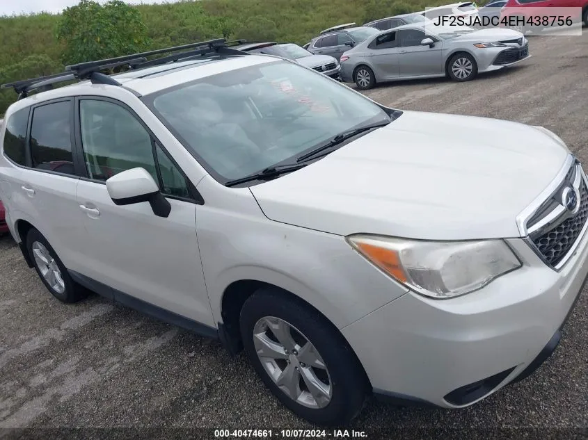 2014 Subaru Forester 2.5I Premium VIN: JF2SJADC4EH438756 Lot: 40474661