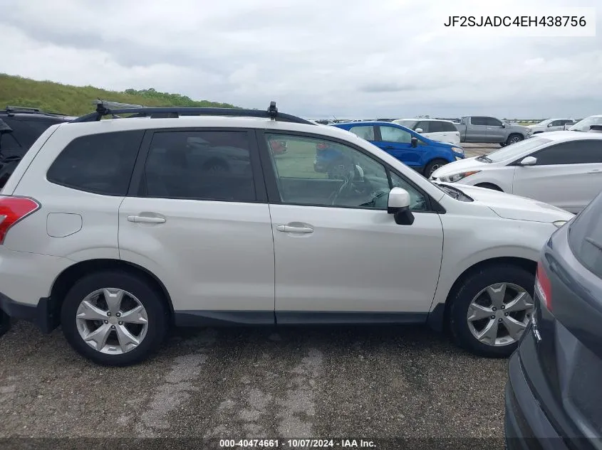 2014 Subaru Forester 2.5I Premium VIN: JF2SJADC4EH438756 Lot: 40474661